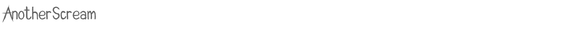 Sample characters Another Scream Font